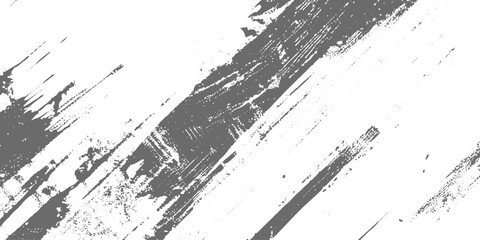 Obraz premium Black ink splat background Abstract monochrome grunge artwork with bold gray brush strokes on white canvas, rough textured paint smears, diagonal motion, high contrast, minimalist modern aesthetic.