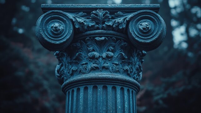 Ornate antique column
