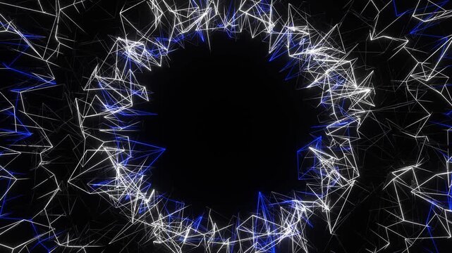 Blue and White Structures Moving Background VJ Loop in 4K