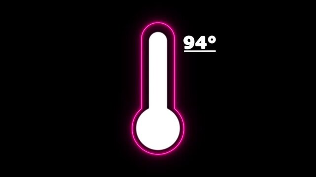 thermometer, temperature, 94 degree, celsius, neon, weather, climate, heat, cold, forecast, meteorology, digital, display, indicator, measure, measuring, gauge, sensor, equipment, technology, modern, 