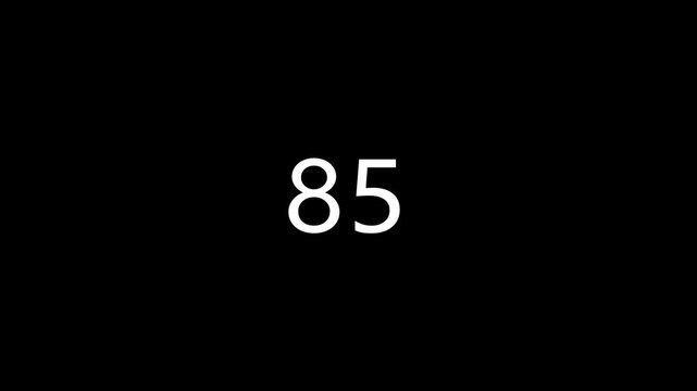 0 to 86 countdown loading animation background. and creating a stunning 4k video.
