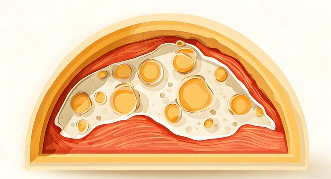 Vector cross section of skin follicle with inflammation model