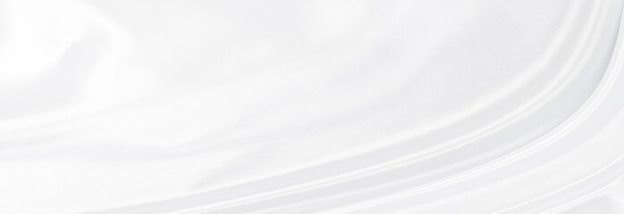 Obraz premium White gray satin texture that is white silver fabric silk panorama background with beautiful soft blur pattern natural.