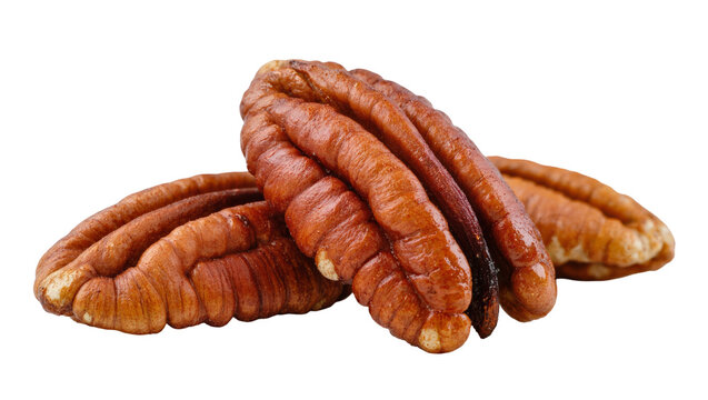 Isolated delicious pecan nuts, healthy food ingredient, perfect for snacking and baking