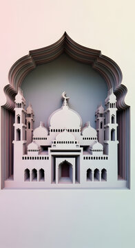 A miniature model of the bara imambara monument in lucknow india