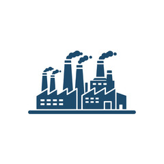 Obraz premium Minimalist Factory Icon Representing Industrial Production and Manufacturing