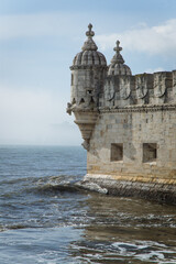 Historic Bel&eacute;m Tower at the Mouth of Tagus River, Sunny Day in Lisbon