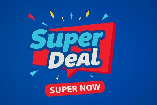 Vibrant promotional banner highlighting a super deal available immediately