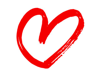 Love heart hand drawn illustrated