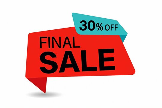 Announcement of a final sale with a thirty percent discount offer