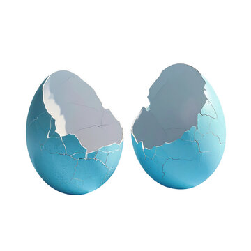 Two shiny blue opalite stones isolated on transparent background