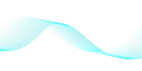 Obraz premium Abstract Blue and Turquoise Flowing Wave Line Vector with Smooth Dynamic Soundwave Curves for Audio Frequency, Technology, and Digital Data Visualization Design.
