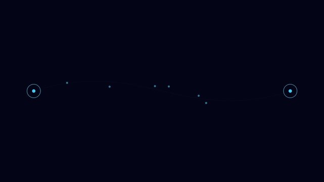 Payment flow with particles moving on a curved trajectory