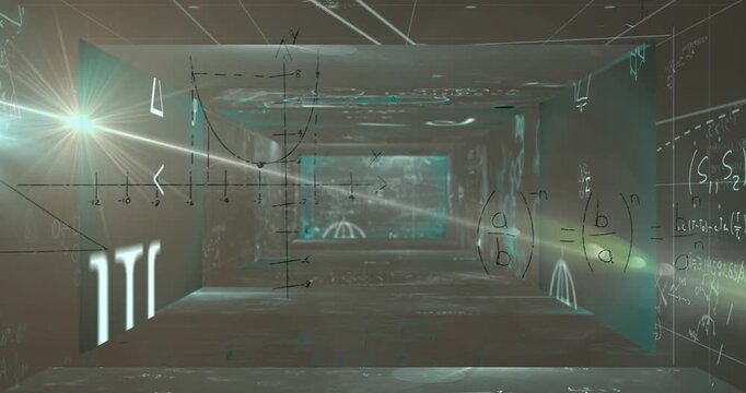 Animation of network of connections on screens over tennis screens