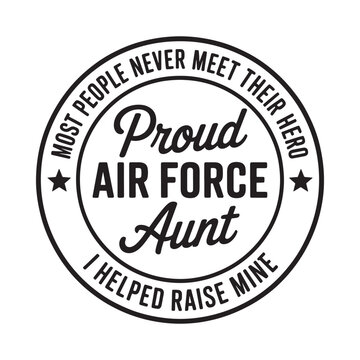Circular badge honoring an air force aunt and her heroic nephew