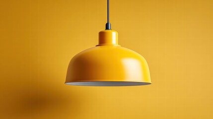 Obraz premium Yellow pendant lamp against a yellow background