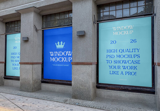 Three Window Wall Mockups