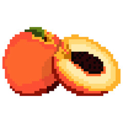 Obraz premium Pixel Art Nectarines - Pixel Art Sample