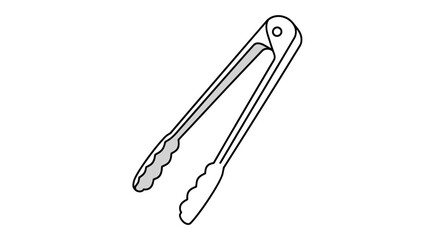 Obraz premium Tongs Image, Vector Illustration, Kitchen Utensil Concept, Food Prep Tool