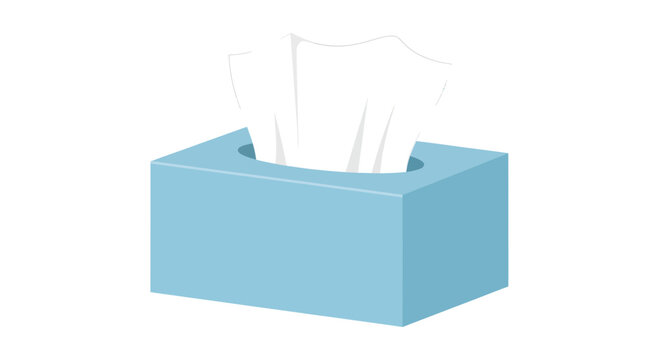 Tissue box illustration, vector graphic, healthcare concept, hygiene, paper product, clean