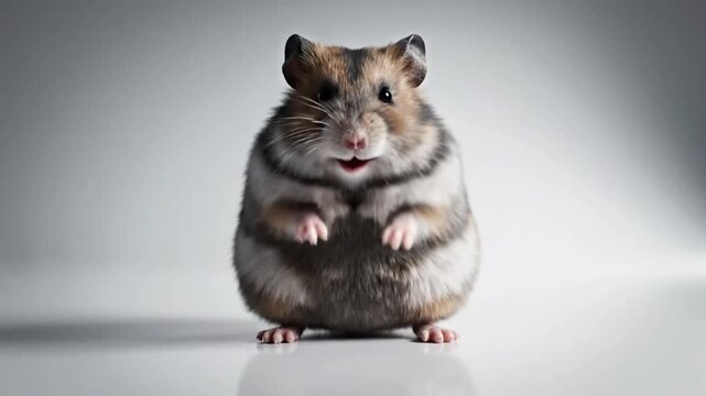 Hamster dance performance with playful movements in a bright room during the afternoon