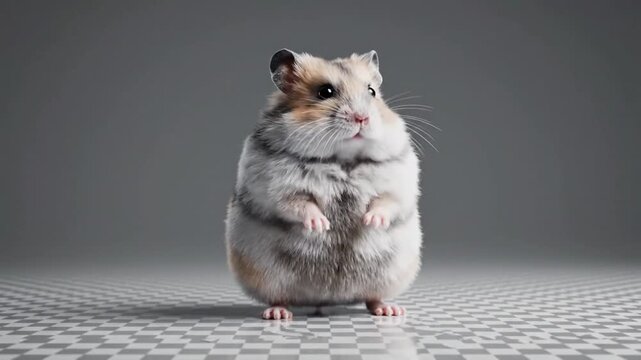 Hamster dance performance at a playful setting with lively movements and fun actions captured in close view