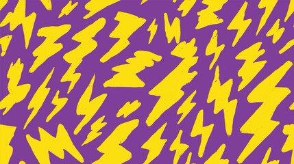Fototapeta premium Lightning bolts vector seamless pattern.