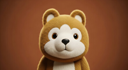 Obraz premium Friendly Cartoon Bear Graphic