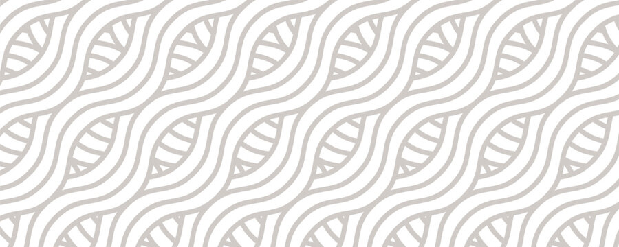 Vector geometric diagonal fabric waves seamless texture. Cream colour background.