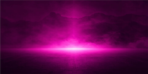 A bright abstract purple background loop features glowing rays of energy and motion patterns that blend dark blue night sky colors with a starry space design backdrop © alien