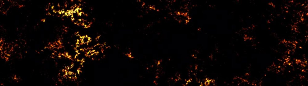 Abstract fiery glowing nebula motion background