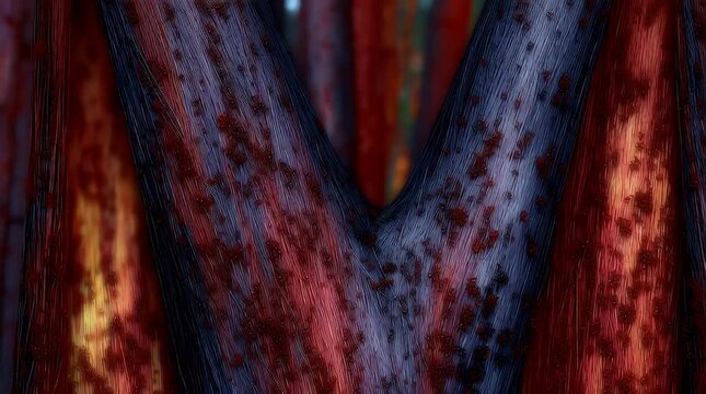 Abstract textured background with a dynamic V-shape design in shades of red blue and yellow evokes energy motion and modern digital art aesthetics