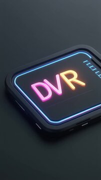 DVR device with neon light effect.
