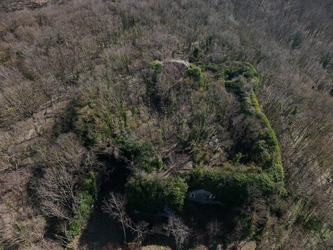 Verfallene Burganlage Scharfeneck im Naturpark