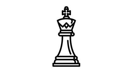 Fototapeta premium Detailed drawing of a chess queen.