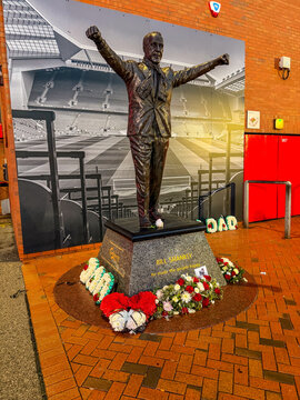 Bill Shankly Memorial at Anfield. Liverpool Football Club. Liverpool, UK.