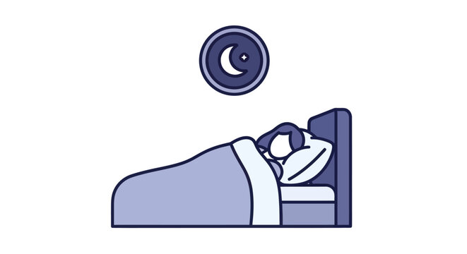 Person Sleeping in a Bed.