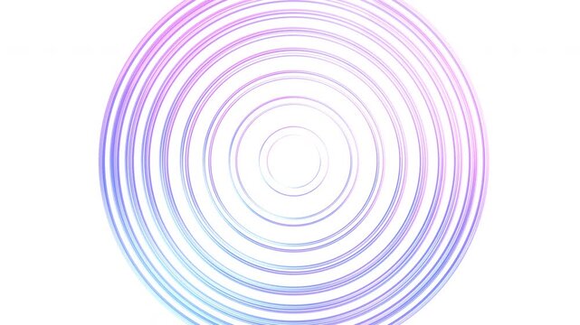 Abstract Concentric Silver Ring Waves, 3D rendering, Seamless Looping 4K Video