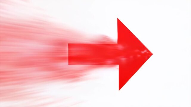 Red Arrow Motion Blur Direction Speed Concept