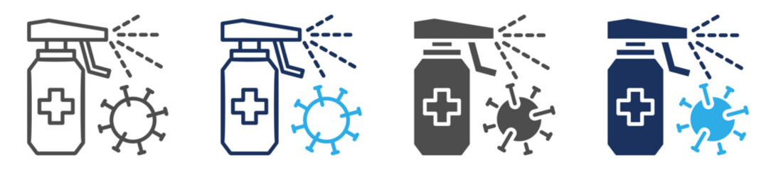 Fototapeta premium disinfects icon set multi concept