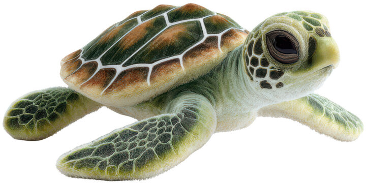Gentle Sea Turtle: A close-up shot of a charming sea turtle, showcasing its intricate shell patterns and gentle features.