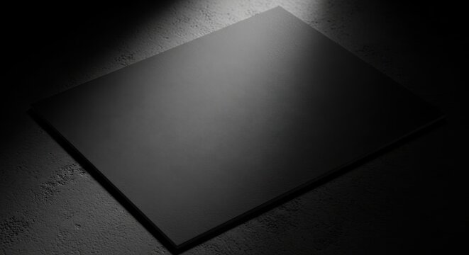 A dark charcoal grey cardstock surface with a velvet matte finish and subtle lighting
