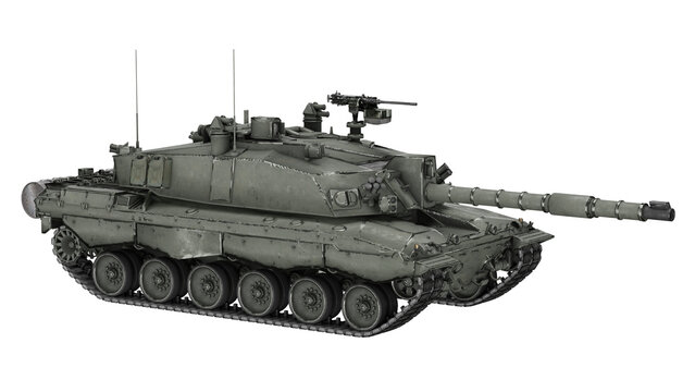 Challenger II tank 3D rendering showcasing military vehicle details