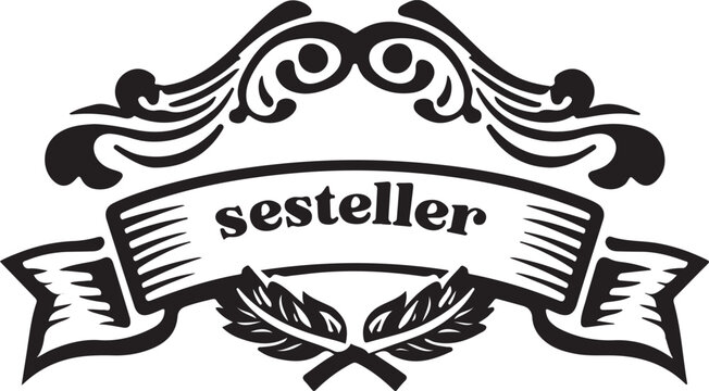 Elegant crest featuring the word sesteller with decorative elements and laurel branches