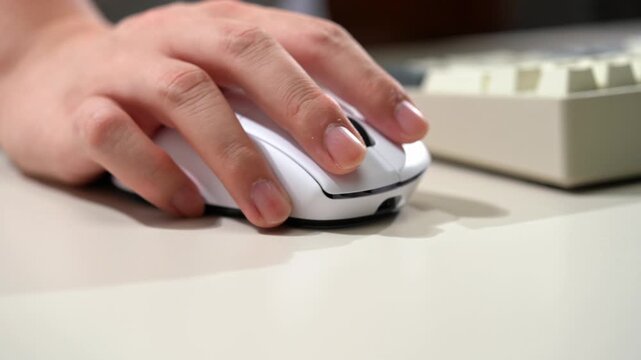 Office workers using white office mice