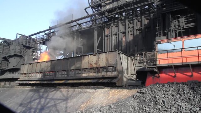Coke oven plant on a steelworks in the UK. Now decommissioned.