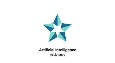 Obraz premium Artificial Intelligence Assistance Logo Design.