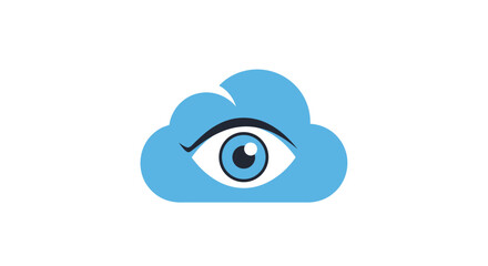 Obraz premium Cloud shaped like an eye.