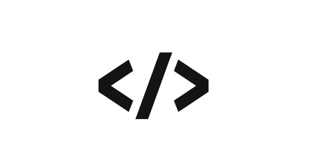 Obraz premium Code symbol programming language icon.