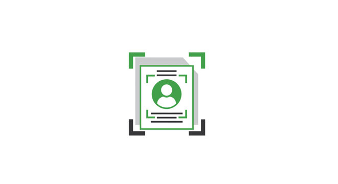 Green profile icon on document.